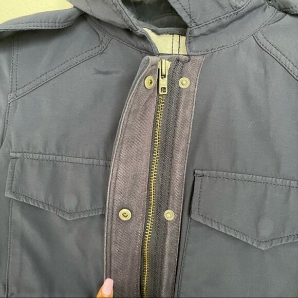 Madewell Fieldwalk Navy Blue Hooded Winter Jacket Women's Size Small S - Picture 12 of 12